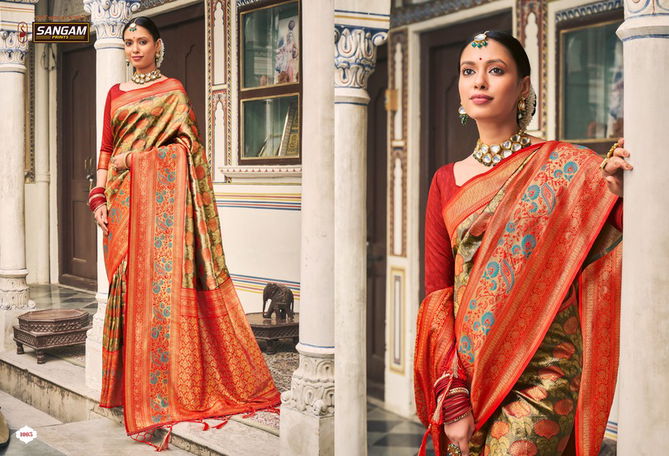 Sangam Saachi Silk Exclusive Designer Wear Wholesale Wedding Sarees
